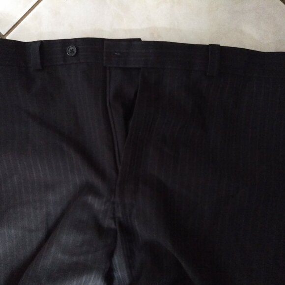 Calvin Klein 2 Piece Pinstriped Black Suit - Picture 4 of 8